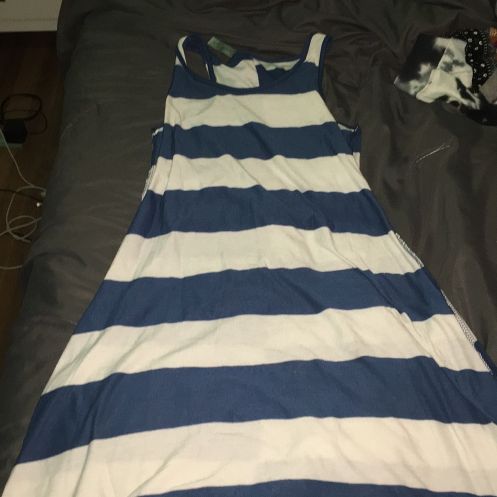 blue/white beach dress